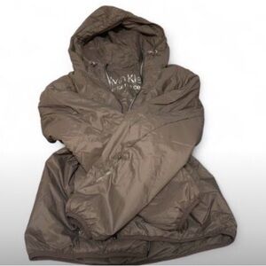 Ivory Calvin Klein Puffer Jacket with Hood